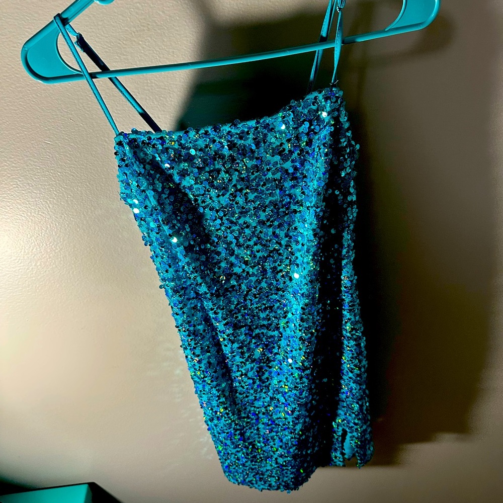 Blue Sparkly Dress Size Small